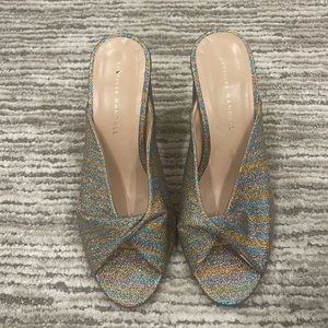 Loeffler Randall Glitter Block Heel Mule